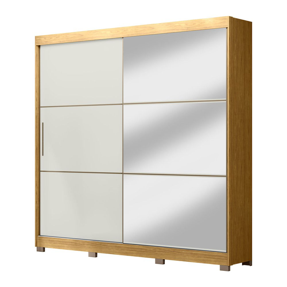 Clóset Mario con Puertas Corredizas y Espejo 268 x 52 x 230 cm Armario Mario con Puertas C…