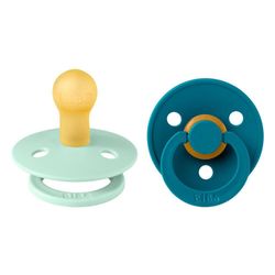 Chupetes Colour2 S2 Menta/Lago - Paquete de 2