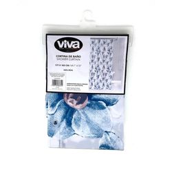 Cortina de Baño Transparente Peva Flor 177 X 183 Cm