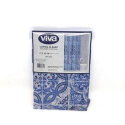 Cortina de Baño Transparente Peva Navy 177 X 183 Cm