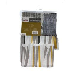 Cortina de Baño Tela Estampada Líneas 178 X 183 Cm