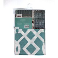 Cortina de Baño Tela Estampado Turquesa 178 X 183 Cm