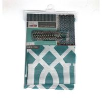 Cortina de Baño Tela Estampado Turquesa 178 X 183 Cm