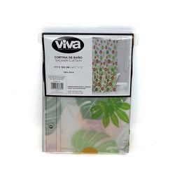 Cortina de Baño Transparente Peva Multicolor 177 X 183 Cm