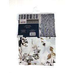 Cortina de Baño Tela Estampada Floral 178 X 183 Cm