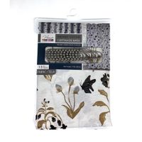 Cortina de Baño Tela Estampada Floral 178 X 183 Cm