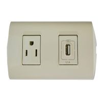 Toma Us 2P+T Más Usb - Bticino Varios Colores