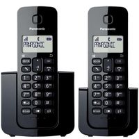 Dúo de Teléfonos Inalámbricos Panasonic KX-TGB112LAB Negro