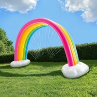 Arcoíris Inflable con Rociador de Agua para Juegos Acuáticos