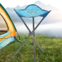 Banquito Plegable de Camping Outback con Estructura Resistente Azul