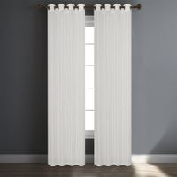 Cortina Voile de Lino 139 x 228 Cm Plateada