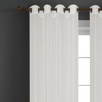 Cortina Voile de Lino 139 x 228 Cm Plateada