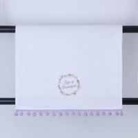 Toalla de Manos Blanco con Bordado Diseño Life is Beautiful