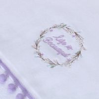 Toalla de Manos Blanco con Bordado Diseño Life is Beautiful