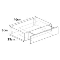 Gaveta de Mdf 40X8X25 Cm - Spaceo Varios Colores