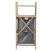 Estante Bambú 2 Gavetas Grises 41 x 33.5 x 96.5 Cm