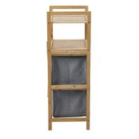 Estante Bambú 2 Gavetas Grises 41 x 33.5 x 96.5 Cm
