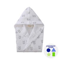 Bata-de-Baño-Infantil-con-Capucha-Conejos-4-6-Años