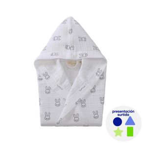 Bata-de-Baño-Infantil-con-Capucha-Conejos-4-6-Años