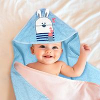 Toalla-con-Capucha-para-Bebe-2-Pzas-Conejo-Celeste