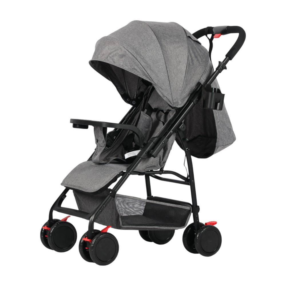 Carruaje Sombrilla YTS Plegable con Capota para Bebé de hasta 18 Kg Color Gris Carriola Tipo Sombrilla Gris Plegable con Capota y Canastilla Inferior