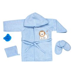 Bata de Baño para Bebé 4 Pzas Azul