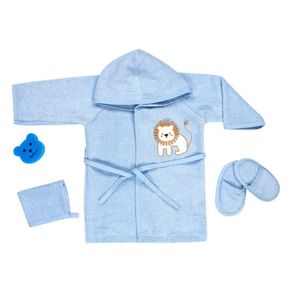 Bata de Baño para Bebé 4 Pzas Azul