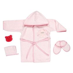 Bata-de-Baño-para-Bebe-4-Pzas-Rosa