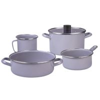 Batería Cocina Esmaltada 5 Piezas Lavanda