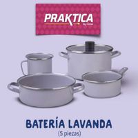 Batería Cocina Esmaltada 5 Piezas Lavanda