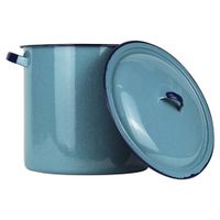 Olla Esmaltada Alta con Tapa Azul