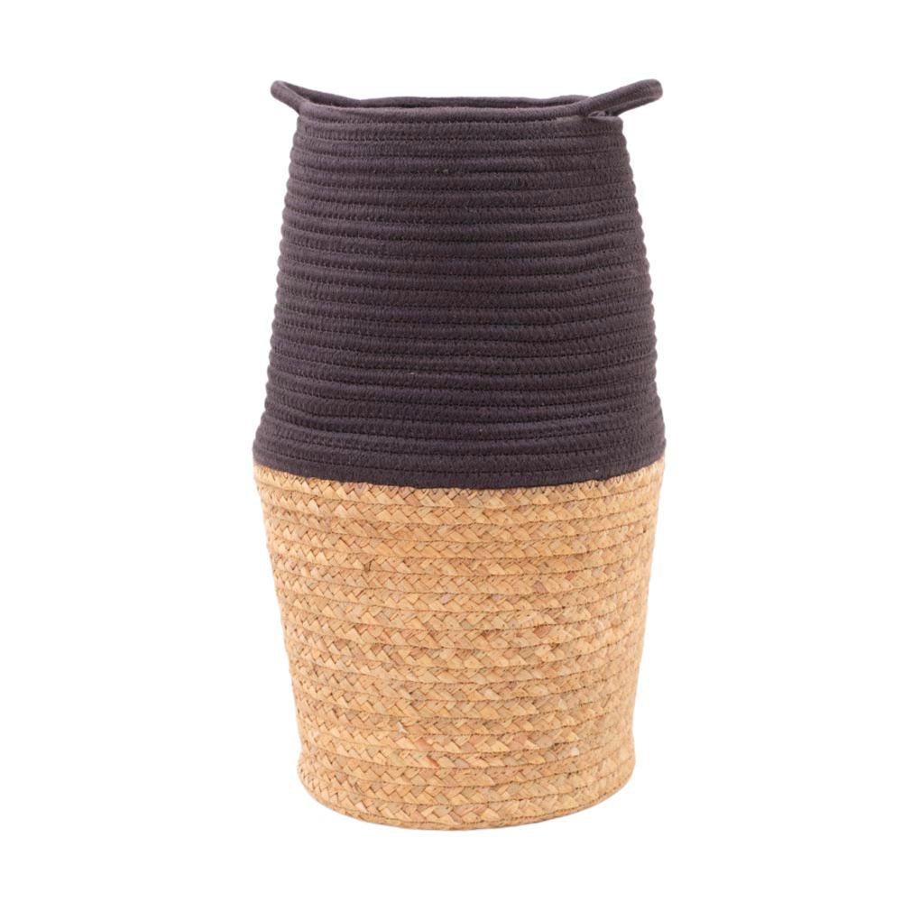 Canasta Decorativa Fusian con Asa 24 x 30 x 50 cm de Plástico Color Cinnamon