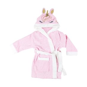 Bata Infantil con Capucha Diseño de Unicornio 1-3 Años