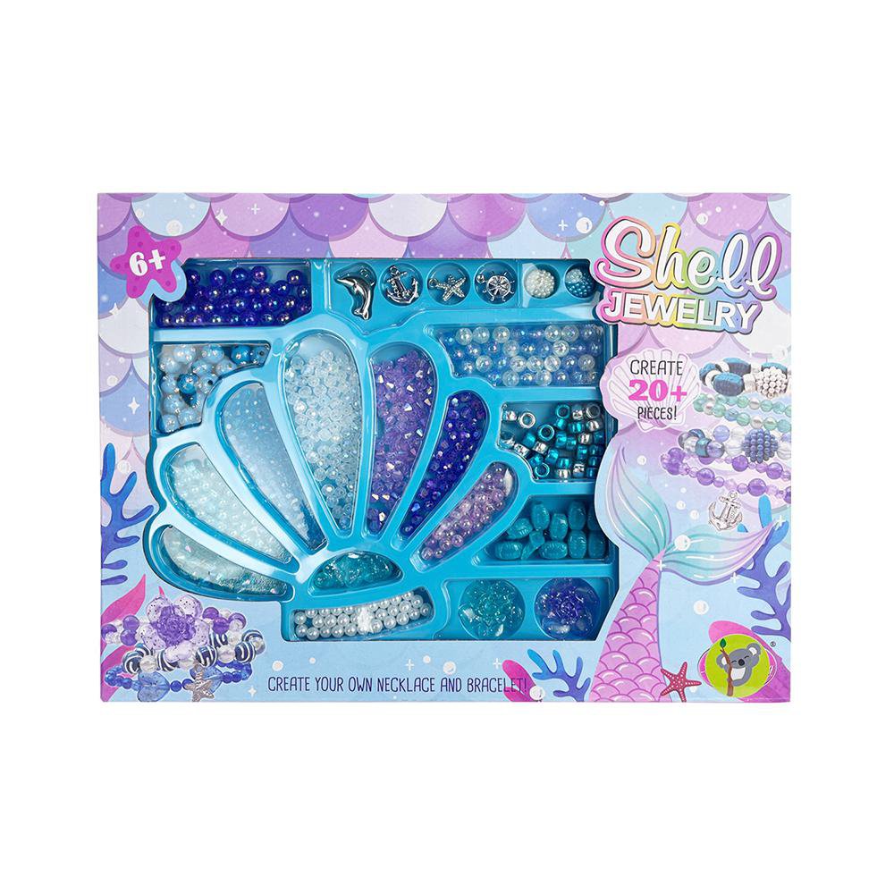 Set de Creación de Pulseras de Cuentas Shell Jewelry con Diseño de Sirena para 6+ Años Set…