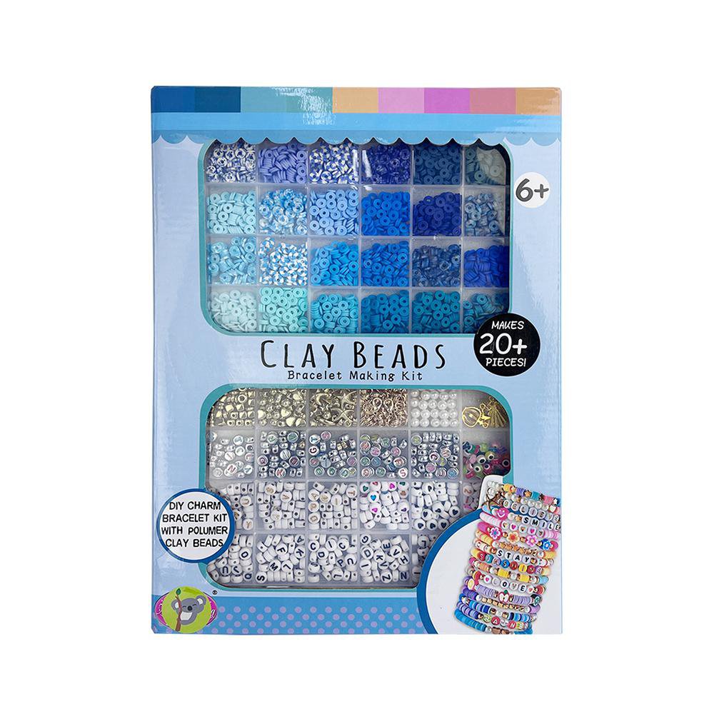 Set de Creación de Pulseras de Cuentas Clay Beads Mix Azul para 6+ Años Set de Cuentas Mix…