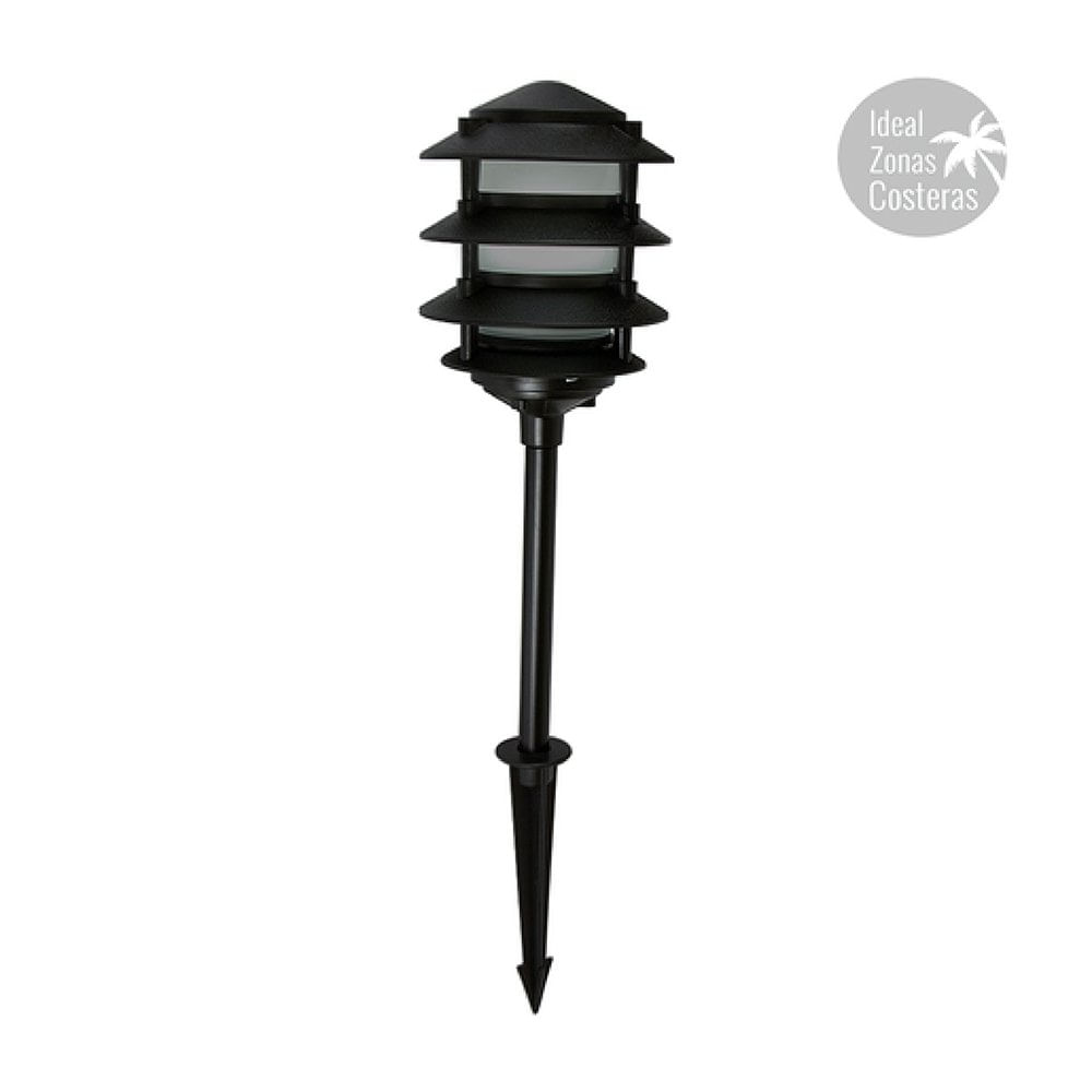Farol con Estaca para Jardín IP44 Base E27 Negro