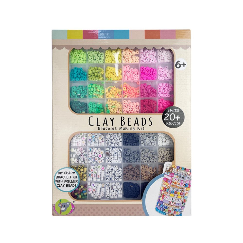 Set de Creación de Pulseras de Cuentas Clay Beads Mix Multicolor para 6+ Años Set de Cuent…