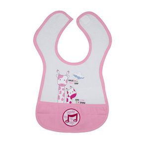 Babero-con-Bolsillo-y-Diseño-de-Vaca-Rosa