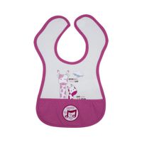 Babero-con-Bolsillo-y-Diseño-de-Vaca-Fucsia