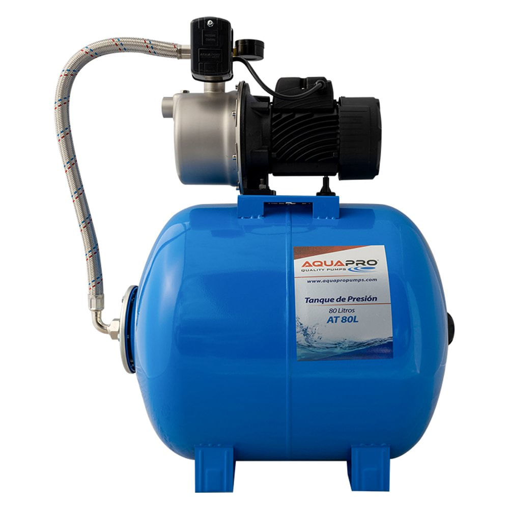 Bomba de Agua con Tanque 1 HP 45 M Altura 53Lts/min 80 L