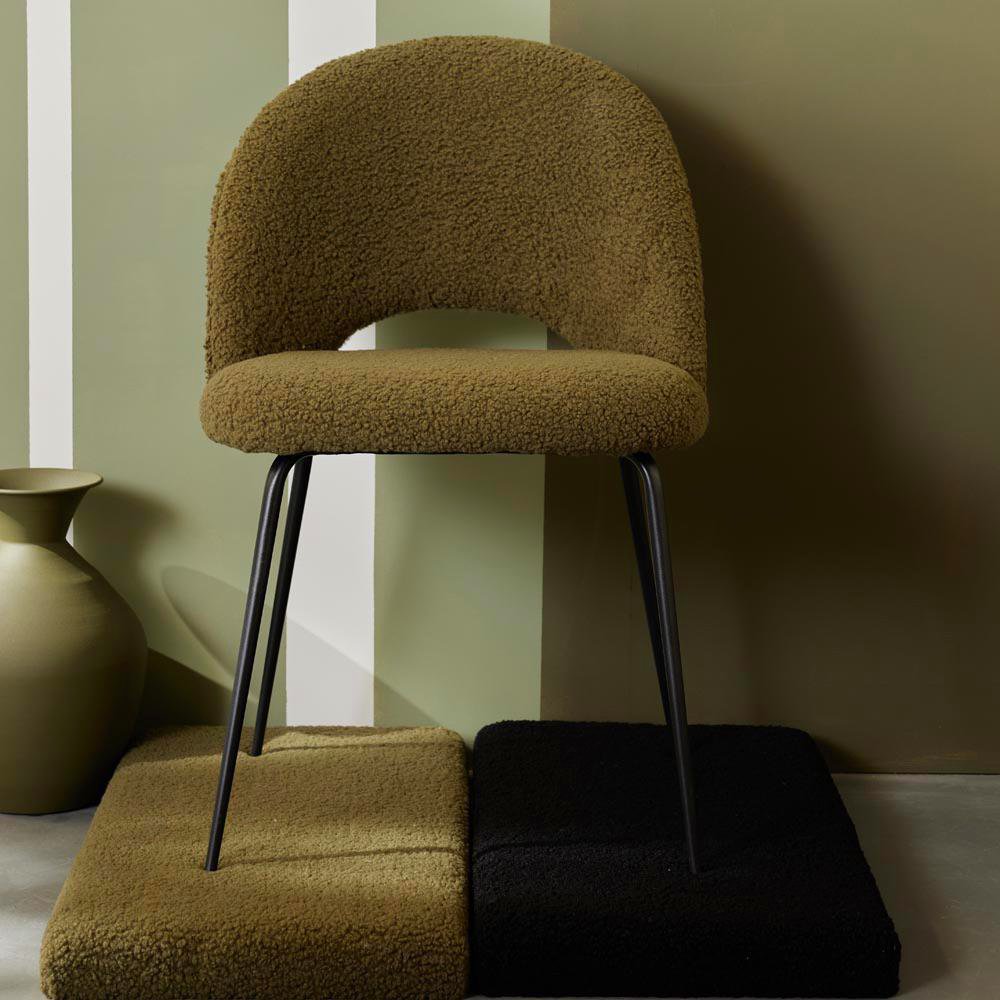 Silla Lou Tapizada 51 x 54 x 81 cm Color Verde Olivo
