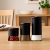 Set de 3 Frascos Tapa Negra