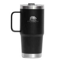 Vaso Térmico de Acero Inoxidable con Agarrador Negro 22 Oz