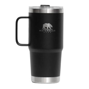 Vaso Térmico de Acero Inoxidable con Agarrador Negro 22 Oz