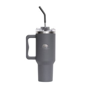 Vaso Térmico de Acero Inoxidable con Pajilla Gris 887Ml