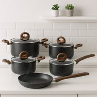 Batería de Cocina 5 Pzas con Inducción Antiadherente