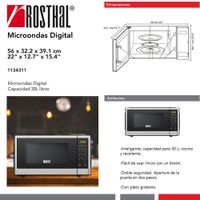 Horno-microondas-Rosthal-gris-de-30-litros-con-panel-digital-y-plato-giratorio