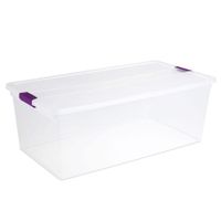 Caja De Plástico Con Agarradores Ciruela 104 Lts - Sterlite