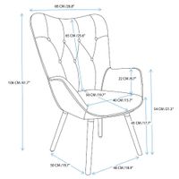 Silla de Descanso Kas Gris 68x73x106 Cm - Zmobili