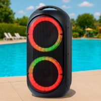 Bocina Portátil Inalámbrica con Luces y Micrófono de 30 W